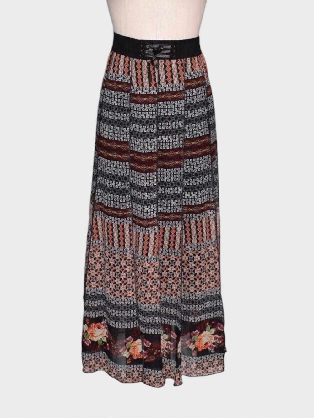 Lapis‎ Mixed Print Maxi Skirt